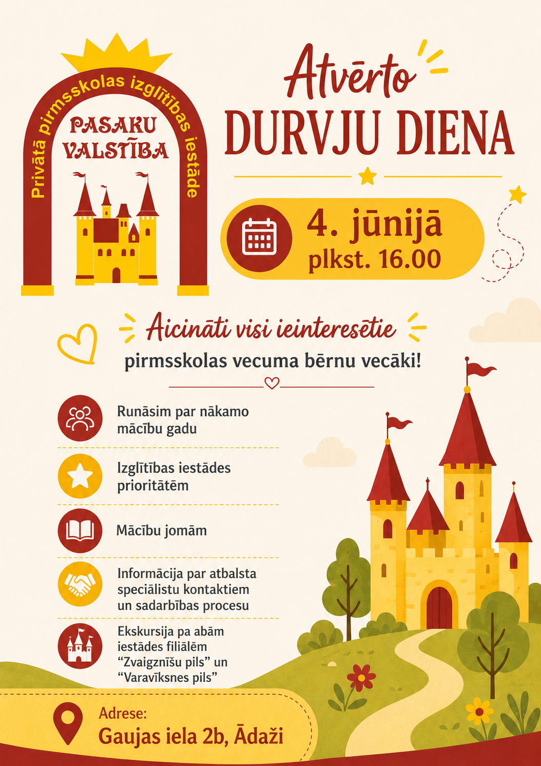 Aicinām uz atvērto durvju dienu